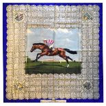 Horse Racing Interest, - Silk panel commemorating 'Winners of the Derby from the Commencement in