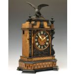 Fine 19th Century 'Black Forest' inlaid walnut musical cuckoo bracket or table clock, circa 1879,