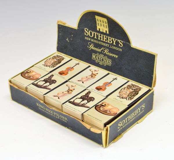 W.D. & H.O. Wills for Sotheby's - Display box of thirty novelty matchboxes, the sleeves decorated