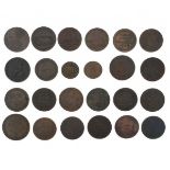 Coins, - Collection of twenty-four 17th and 18th Century trade tokens Condition: Slight scratching