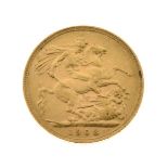 Gold Coin, - Edward VII sovereign 1908 Condition: Surface wear and scratching - heavier on Monarch's