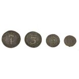 Coins, - William III Maundy money set 1694 Condition: Signs of surface wear and scratching on - If