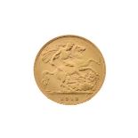 Gold Coin, - George V half sovereign 1913 Condition: Surface wear and scratching - If you require