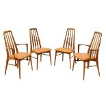 Modern Design - Niels Koefoed for Koefoeds Hornslet - Set of four teak 'Eva' chairs, two