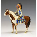Beswick Native American Indian Chief on Skewbald horse, Model 1391, 21cm high Condition: Tiny chip