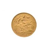 Gold Coin, - George V half sovereign 1911 Condition: Surface wear and scratching - If you require