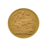 Gold Coin, - George V sovereign 1927, South Africa mint Condition: Some surface wear, heavier on the