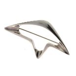 Henning Koppel for Georg Jensen - Open work silver brooch, No. 376, post 1945 marks, and 1972 London
