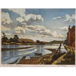 James Priddey - Coloured print bearing Warwick Galleries Artist's Proof stamp - 'Ebb Tide, Newnham