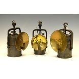 Two Premiere Lamp Engineering Co. Ltd Crestella carbide miners lamps, together with 'The Wolf Safety