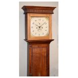 Early 19th Century inlaid oak-cased eight day painted dial longcase clock, James Thristle,