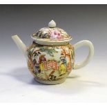 Late 18th Century Chinese porcelain teapot, decorated in the Cantonese Famille Rose palette with