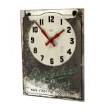 Advertising Interest - Vintage wall clock with Arabic dial marked 'Smith Sectric' on mirrored