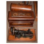 Cased Singer sewing machine No.2139155 circa 1876, together with another (2)