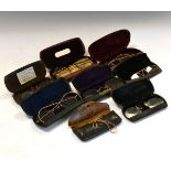 Group of vintage cased spectacles and pince-nez (8)