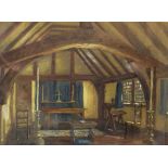 Late 19th/early 20th Century English School - Watercolour - Chapel interior, 26.5cm x 36.5cm, framed