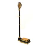 Salter 'Albion' No.214 personal weighing machine to weigh 20 stone x 1lb, with black and gilt pillar