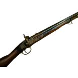 British percussion military carbine, round barrel 20½", with capture steel ram-rod, full stocked
