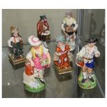 Group of 19th/early 20th Century Dresden type figures, the largest 13cm high (6)