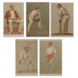 Four Vanity Fair cricket prints to include 'Yorkshire Cricket' (Lord Hawke), and one other print