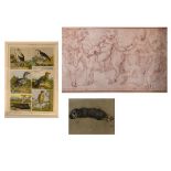 Quantity of framed and glazed furnishing prints, including architectural studies, old master