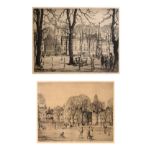 Alexander Heaney - Pair of etchings - Bristol views, 25.5cm x 34.5cm, signed in pencil, framed and
