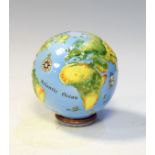 Halcyon Days Millennium Globe bonbonniere, No.1064, 7cm high