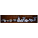 Group of Wedgwood blue jasperware