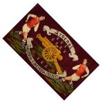 Sporting Memorabilia - Arsenal FC - Vintage pictorial rug depicting two football players flanking