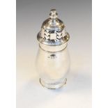 George VI silver sugar caster, Birmingham 1938, 15.5cm high, 4.3toz approx