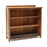 Late 19th Century mahogany open bookcase fitted two shelves, 105cm wide