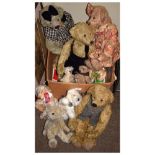 Collection of various children's teddy bears to include; Charley Bears, Russ Bears, and others (