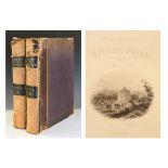 Two 19th Century leather bound 'Works of Shakespeare' volume 1 & 2, edited by Charles Knight