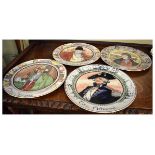 Four assorted Royal Doulton series ware plates of The Squire, The Admiral, The Hunting Man and