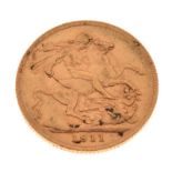 Gold Coins - George V sovereign 1911
