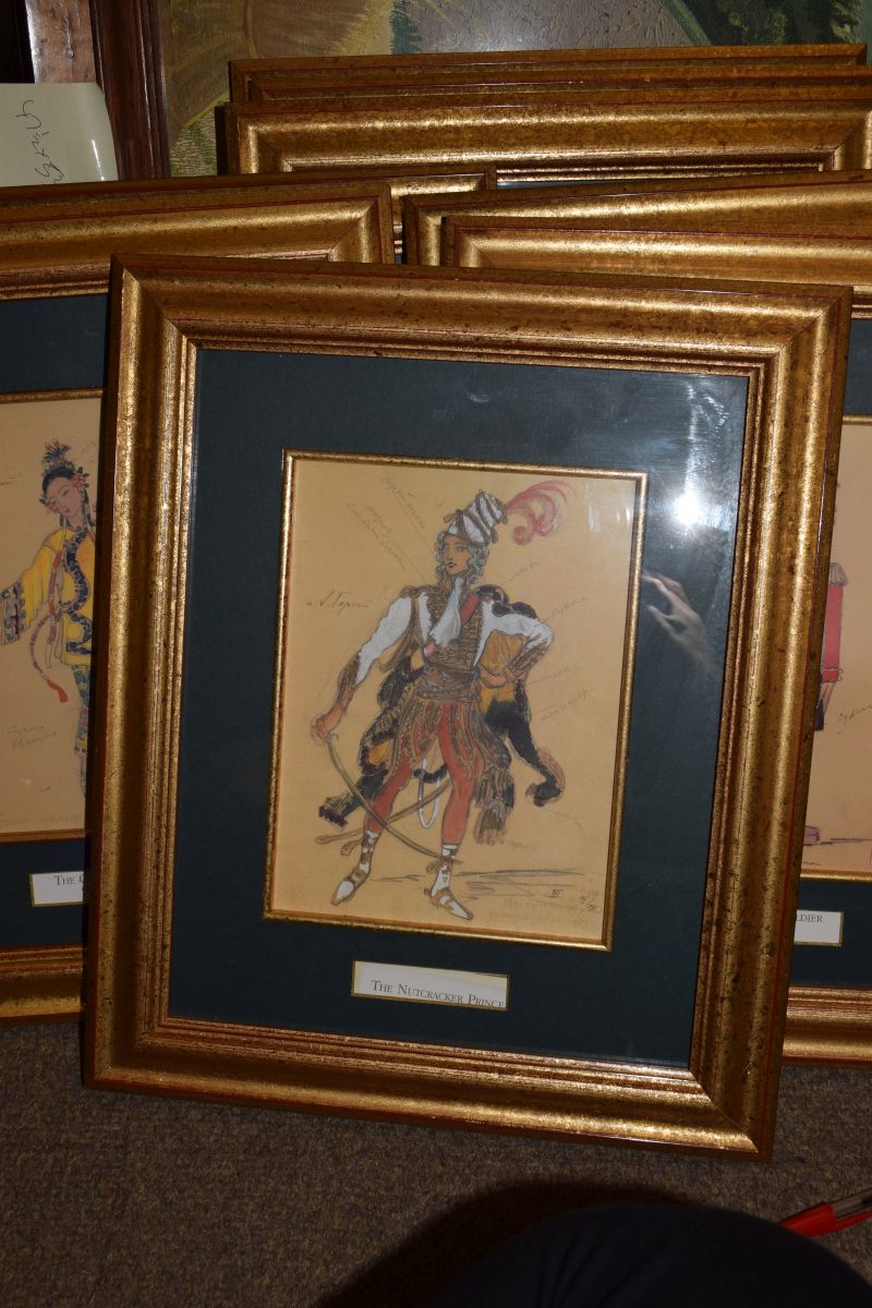Set of eight limited edition prints - Original designs of the Bolshoi Nutcracker, 1919, numbered - Image 8 of 8