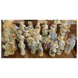 Large quantity of bisque porcelain figures
