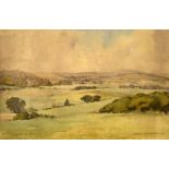 Herbert Wigglesworth - Watercolour - Extensive landscape, signed and dated 1936, 28cm x 42cm, framed