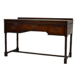 Waring & Gillow 1920's period figured walnut dressing table fitted three drawers, 130cm wide