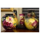 Royal Bonn five pieces of hand painted floral decorated wares, all having brown back stamp, the