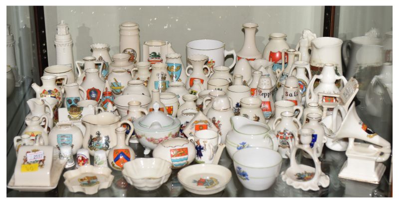 Large selection of crested ware