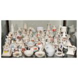 Large selection of crested ware