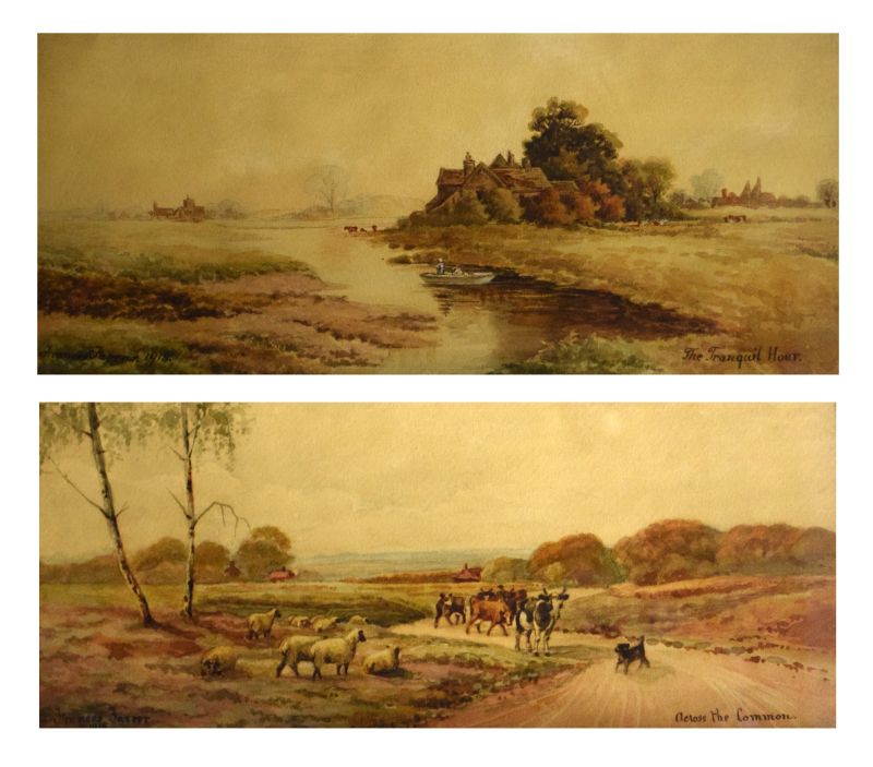 Frances Farrer - Pair of early 20th Century watercolours - The Tranquil Hour, and Across The Common,