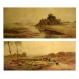 Frances Farrer - Pair of early 20th Century watercolours - The Tranquil Hour, and Across The Common,