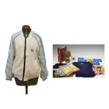 TV Memorabilia - Group of TV memorabilia for Blockbusters comprising: contestants light jacket, navy