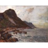 Cresland Robinson - Early 20th Century oil on board - Coastal scene, 35cm x 54.5cm, framed and