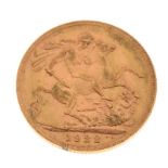 Gold Coins - George V sovereign 1922