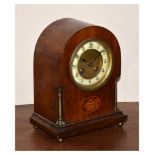 Early 20th Century mahogany cased mantel clock, 25cm high