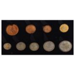 Coins - George VI mint proof set 1950, in original red card case
