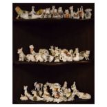 Large quantity of crested china animals